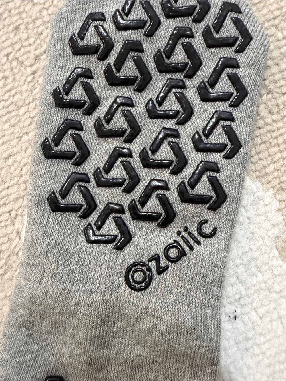 Men's Non-Slip Athletic Socks - Black, Charcoal, Light Gray (3-Pack)